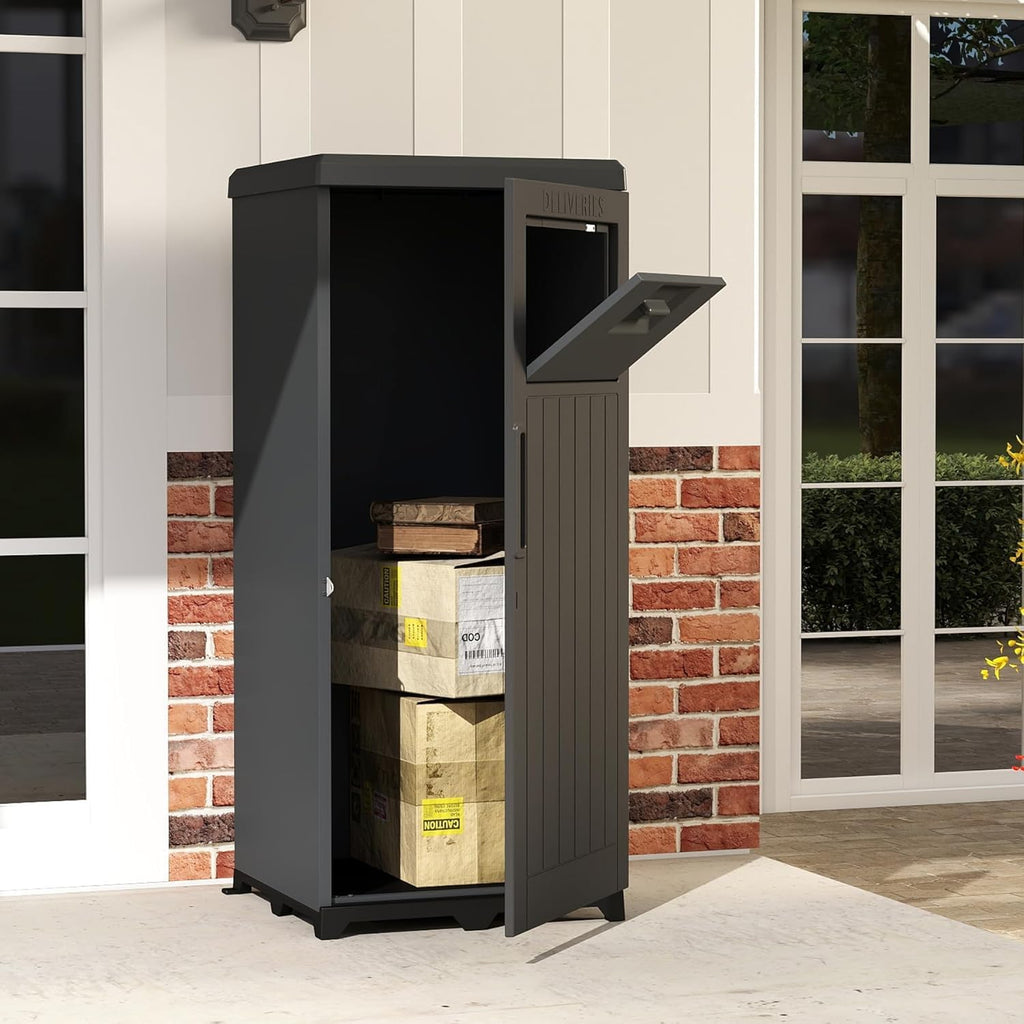 Package Delivery Box Box with Top Drop Chute for Packages