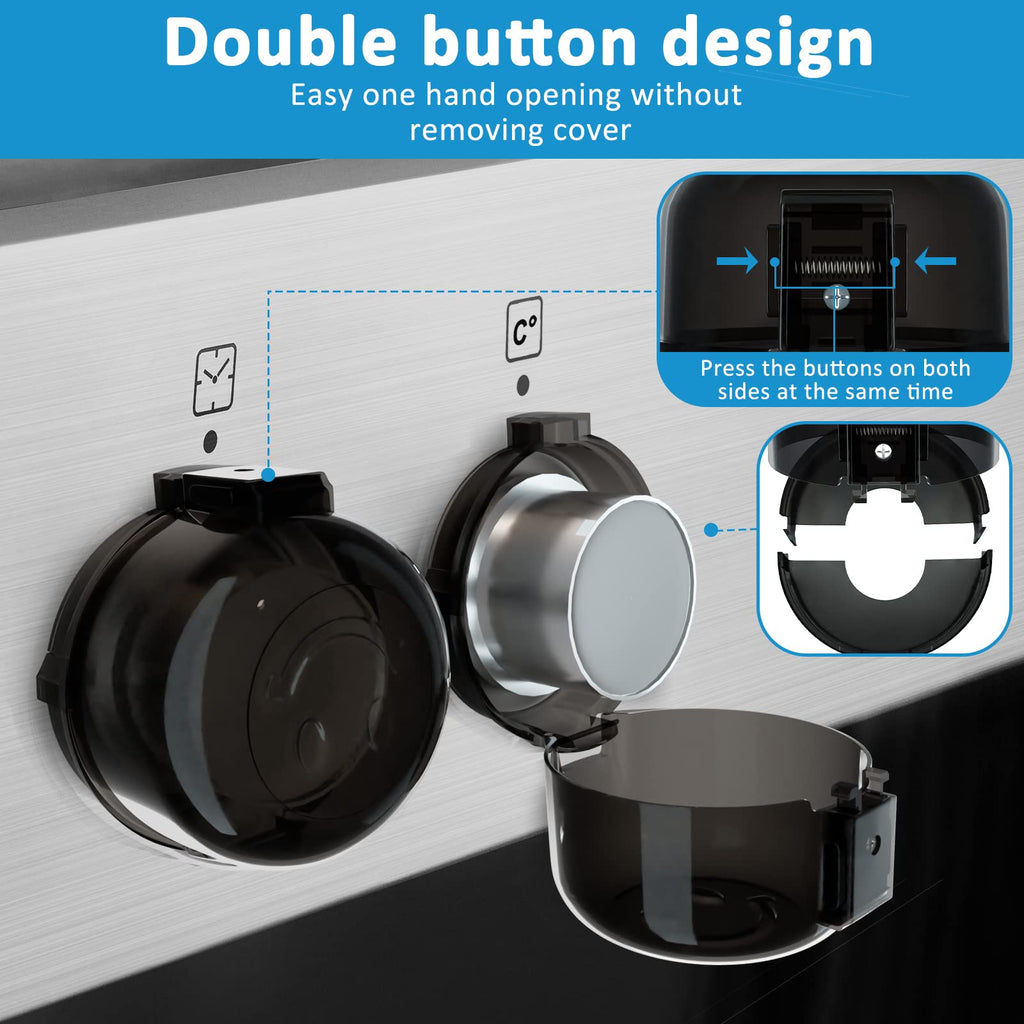 Gas Stove Knob Safety Covers | Oven Lock Baby Proofing - Heat Resistant