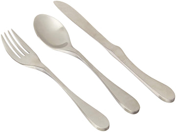 Flatware Starter, 12 Piece Set, Matte, Stainless Steel Utensils, Custom Service for 4