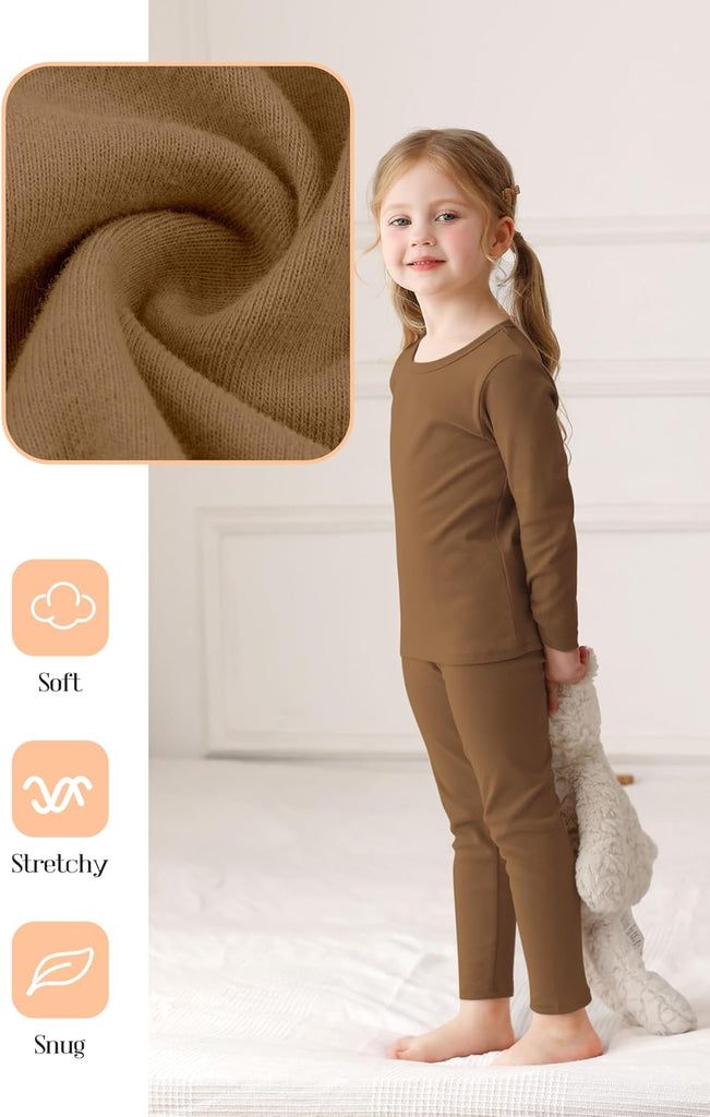 Baby Toddler Boys Girls Cotton Long Sleeve Shirt and Legging Set Kids Ribbed Basic Pant Piece for Daily Life