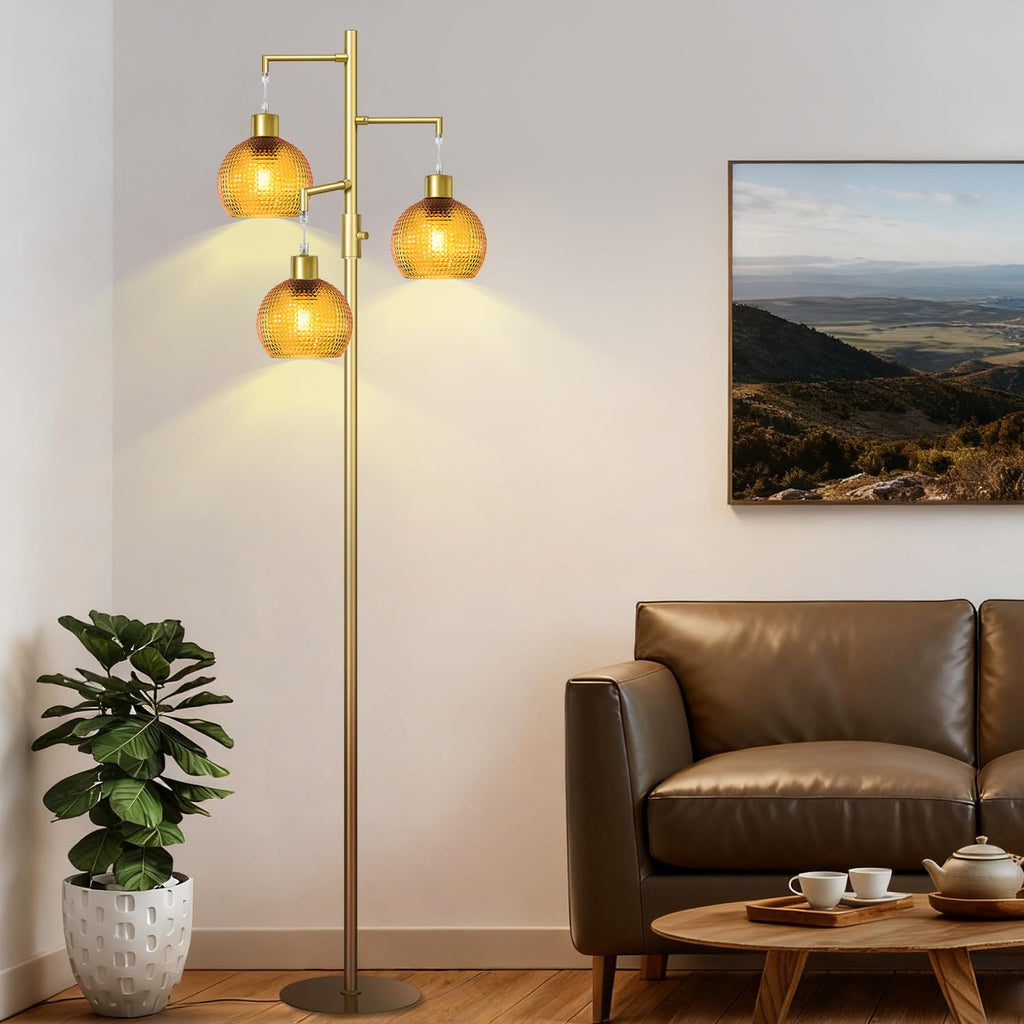Modern Floor Lamp, Mid Century Standing Tree Lamps Dimmable