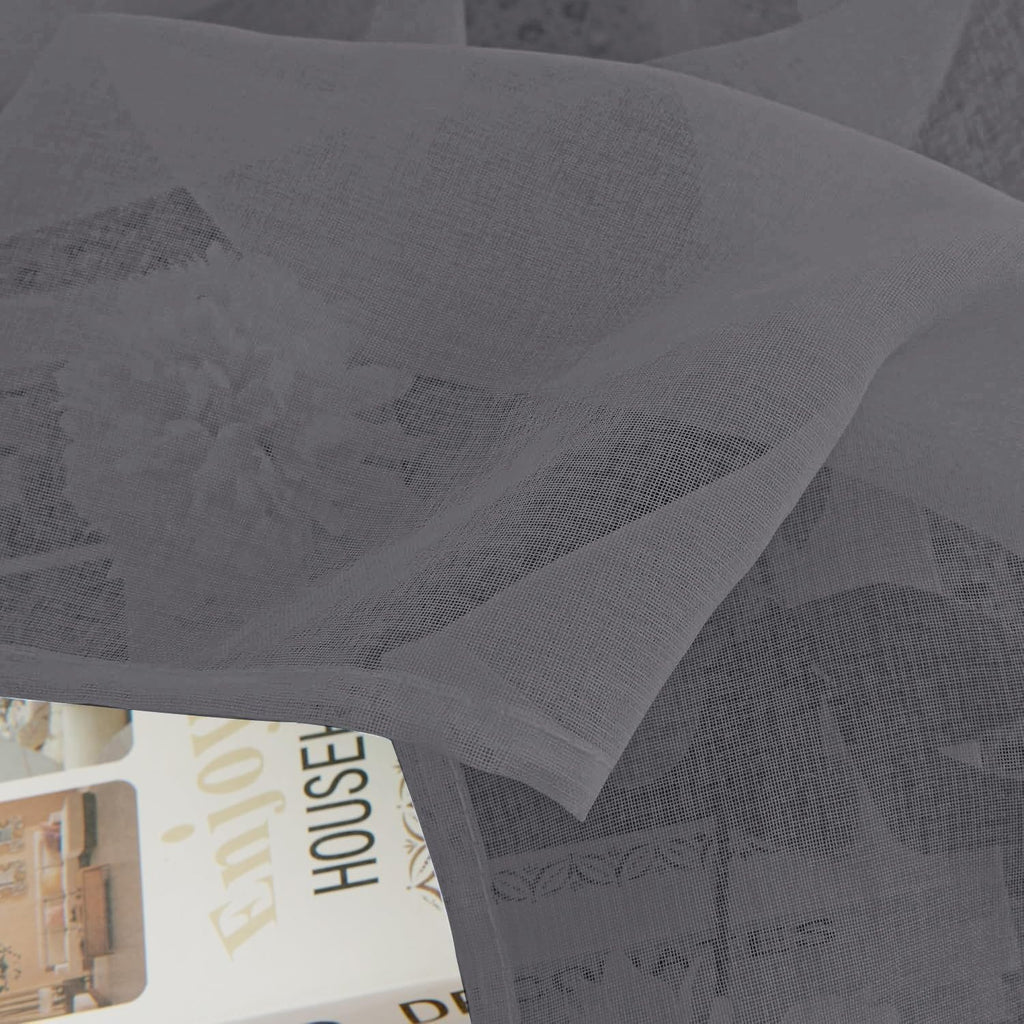 Outdoor Sheer Curtains Waterproof - 2 Panels Linen Look Grommet Curtain Light Filtering Outside Drapes, Pergola