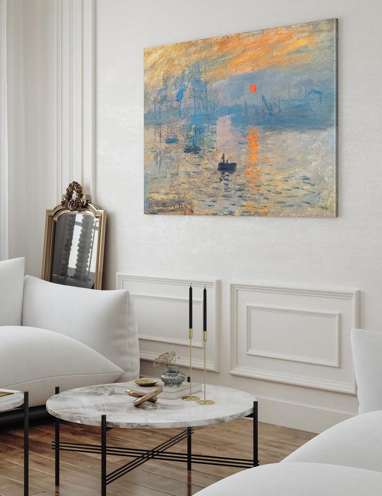 Claude Monet Canvas Wall Art, Impression Sunrise, 35x28