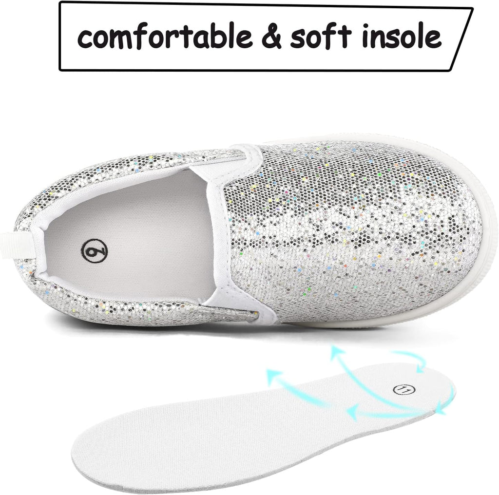 Toddler Sneakers for Girls Boys Slip On Canvas Walking Shoes