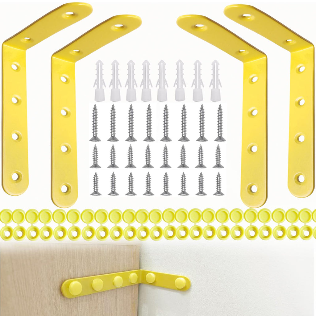 Anti Tip Furniture Anchors for Baby Proofing Furniture Wall Anchor Yellow