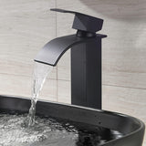 Black Vessel Sink Rectangle, 18"x13" Above Counter Porcelain Ceramic Bathroom Vessel Sink With Faucet and Drain Combo