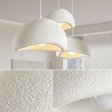 Scandinavian Pendant Light White Concrete Cement Chandelier