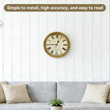 Wall Clock with Hidden Safe, Vintage Wall Clock Diversion Safe Simple Style Plastic Wallclock Valuables Diversion Safe for Money Cash...