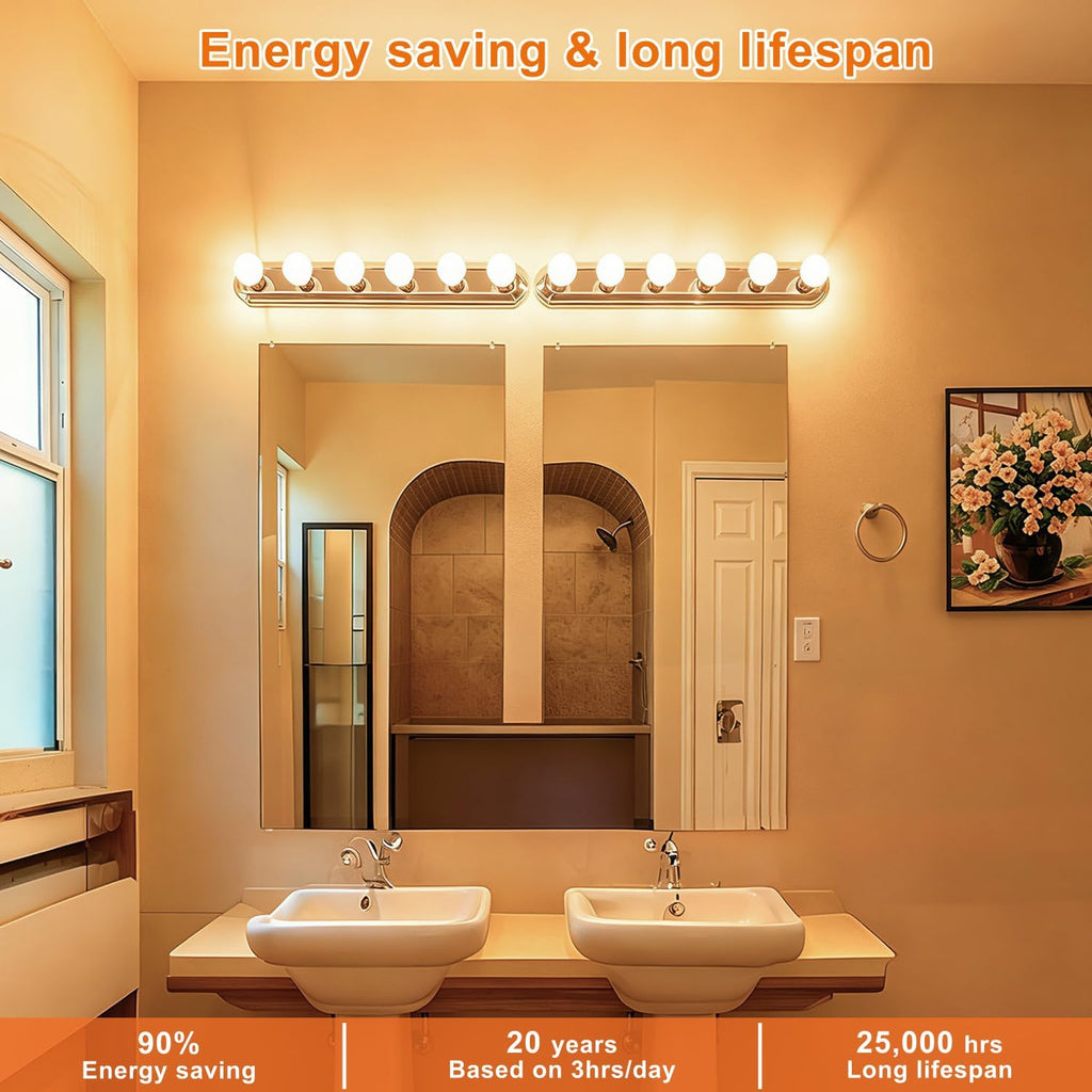 Glass G25 led Globe Light Bulbs Dimmable 6W 120V 2700K