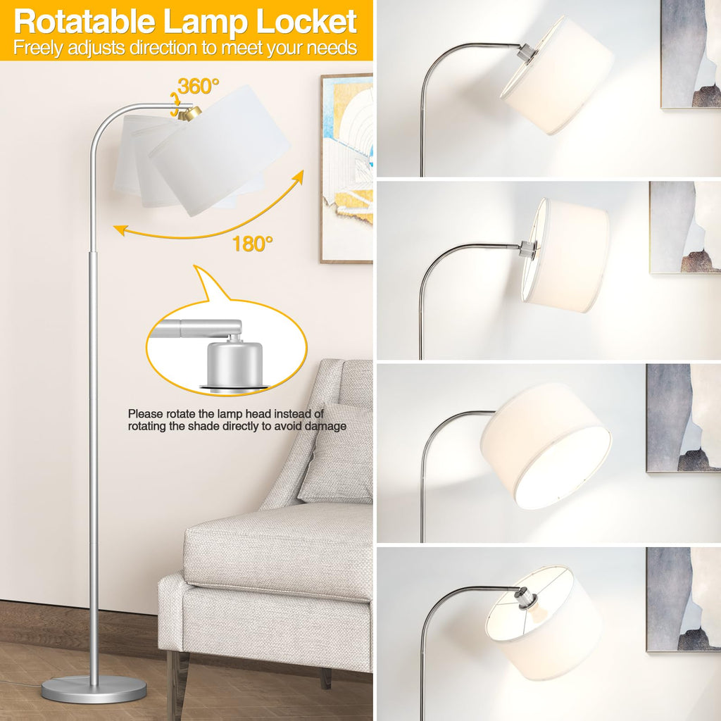 Silver Floor Lamp, Arc Floor Lamps