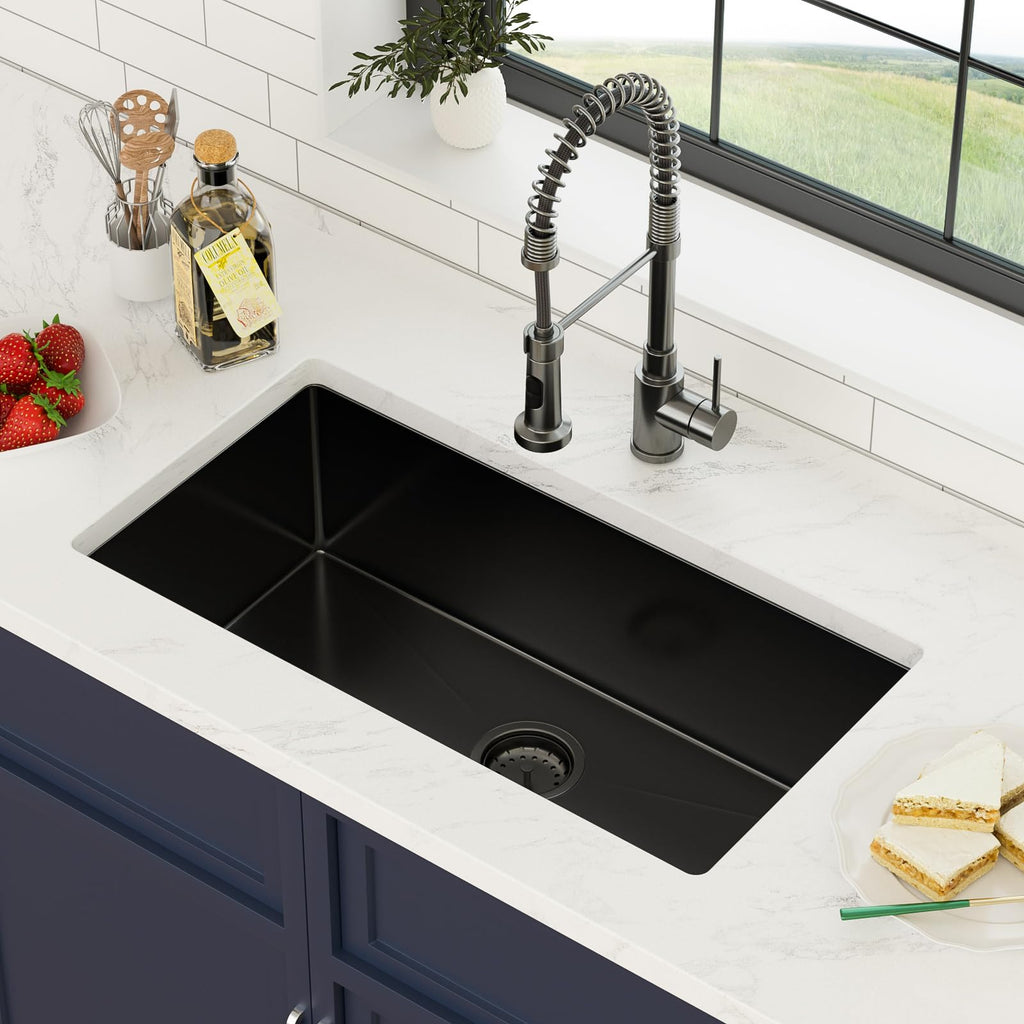 30 x 16 Gunmetal Black Undermount