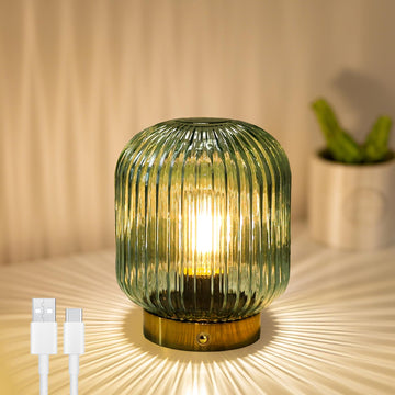 Rechargeable Table Lamp,Cordless Lamp with Memory Function,Green