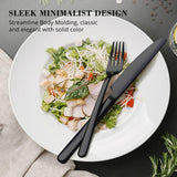 Black Silverware Set, 30-Piece Flatware Set for 6, 18/10 Stainless steel Cutlery Set