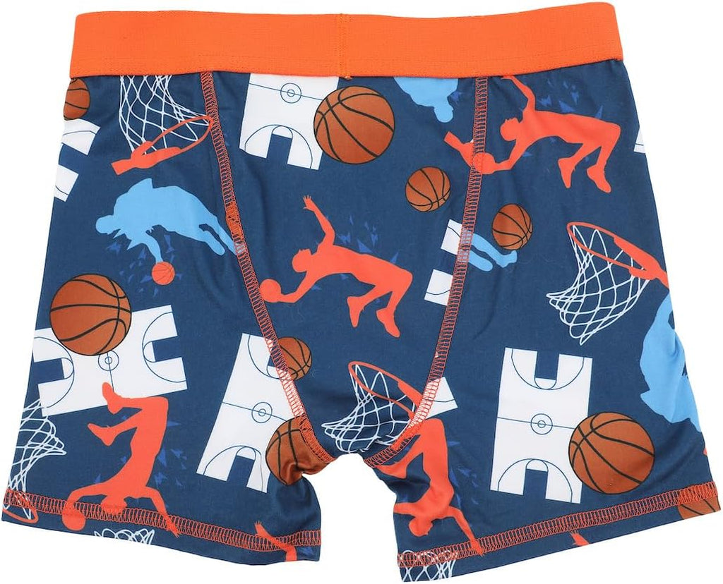 Underwear Sports Patterns AOP Boy's Pack Boxer Briefs