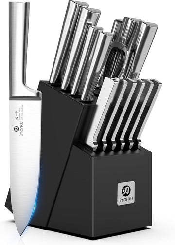 Knife Set - 15PCS Kitchen Knife Set Japanese High Carbon Stainless Steel Knives Set , Dishwasher Safe Ultra Sharp