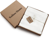 Linen Tablecloth 60 x 108 Inch - Classic Hemstitch 100% Pure Linen White Table Cloth for Rectangle T