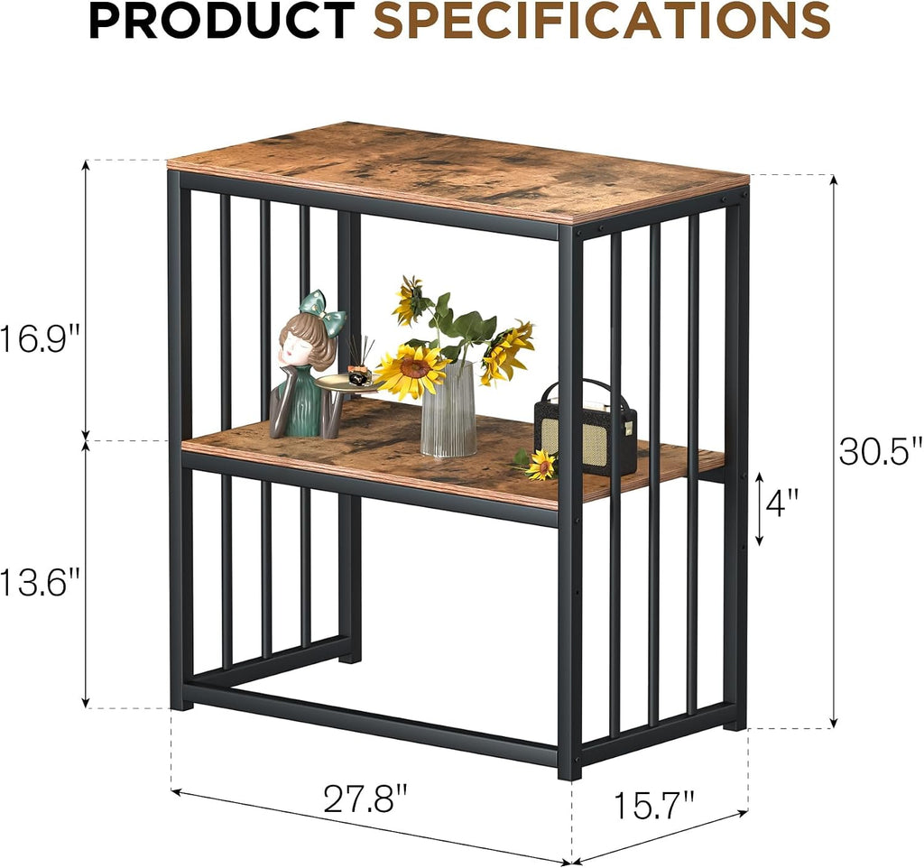 20-29 Gallon Aquarium Stand, Heavy Duty 2-Tier Metal Fish Tank Stand with Storage Shelf, Holds Up to 400 LBS