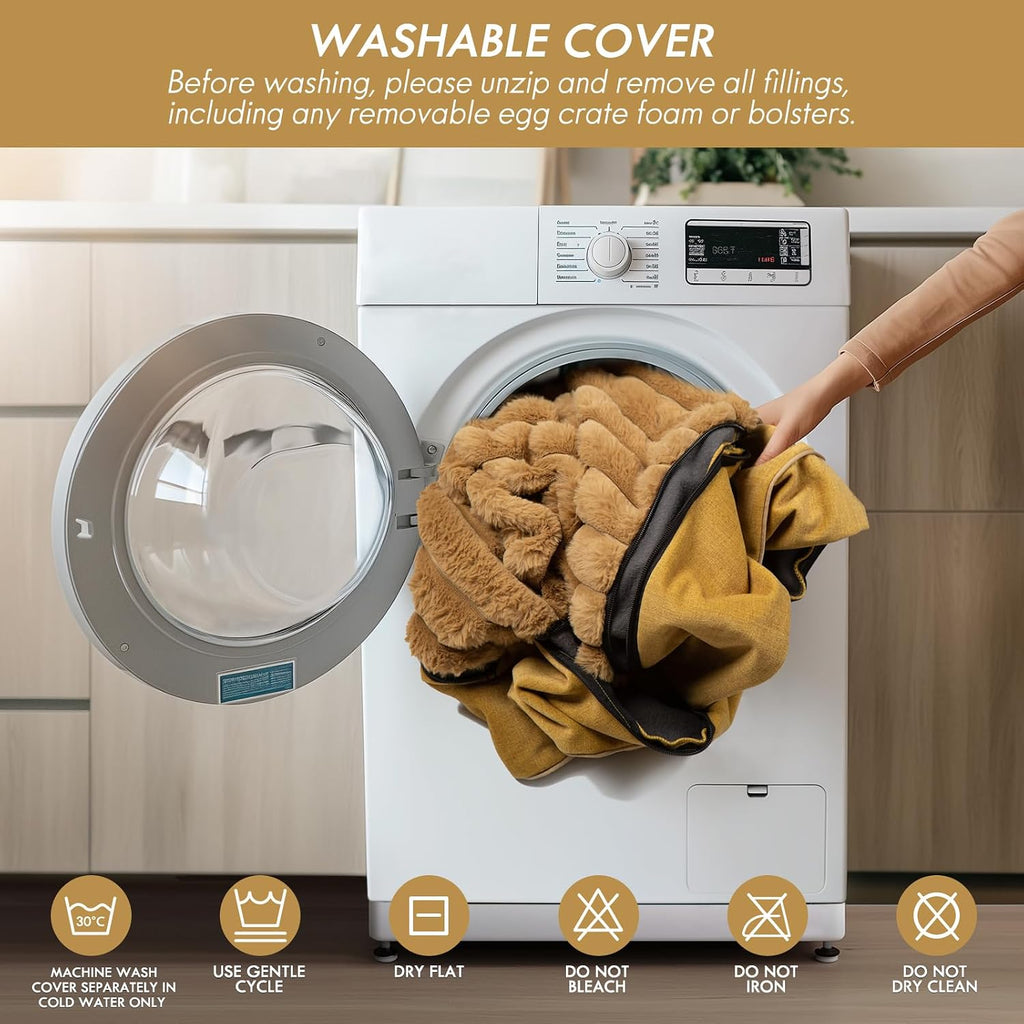 Home Comfort Orthopedic Dog Sofa Bed for Small Dogs and Cats - Water-Resistant, Washable Cover & Nonslip Bottom