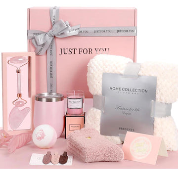 Birthday Gifts for Women, Self Care Spa Gift Basket, Relaxation Gift Set
