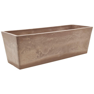 PSW Pot Collection [25.3 inch] Plastic/Stone/Wood Composite Window Box Rectangular Planter - No Drainage Hole