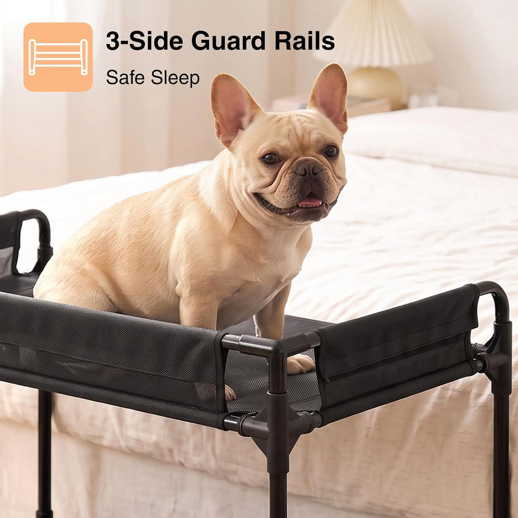 Bedside Dog Bed, Dog Bunk Bed Bassinet for Small Dogs, 34"x20"