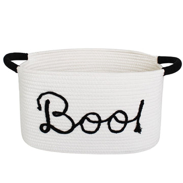 Boo Basket for Halloween, 15"x11"x9" Cute Halloween Empty Gift Spooky Boo Basket for Women, Baby, Men, Teacher, Teen