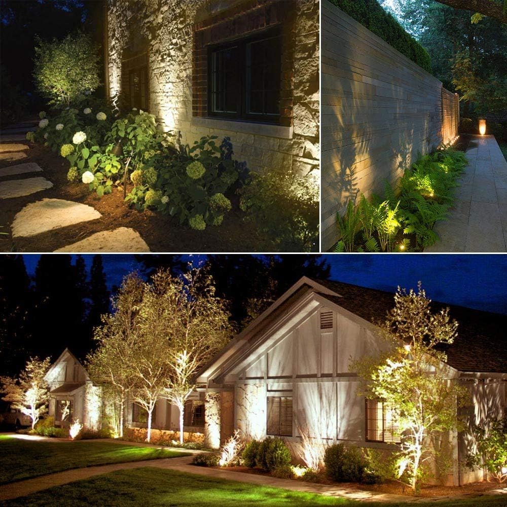 10 Pack Outdoor Landscape Lights with Transformer, LED Spotlights