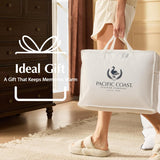 Goose Feather Down Fiber Comforters Twin, Extra Fluffy White Duvet Insert, Ultra-Soft, Breathable