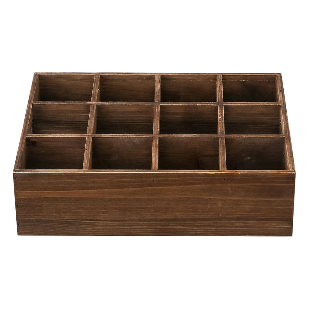 Rustic Wooden Crates for Storage 16 X 12 Inches, Carrying Handles