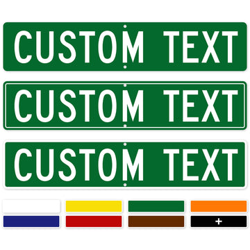 Street Sign, Road & Address Sign, 8 Colors, Reflective Option, Mounting Options, 6x30 Inch, Thick Rust-Free