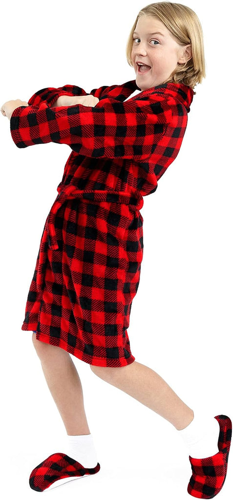 Pajamas Boys Robes for Kids | Fleece Pajama Bathrobes for Boys Sleep and Lounge
