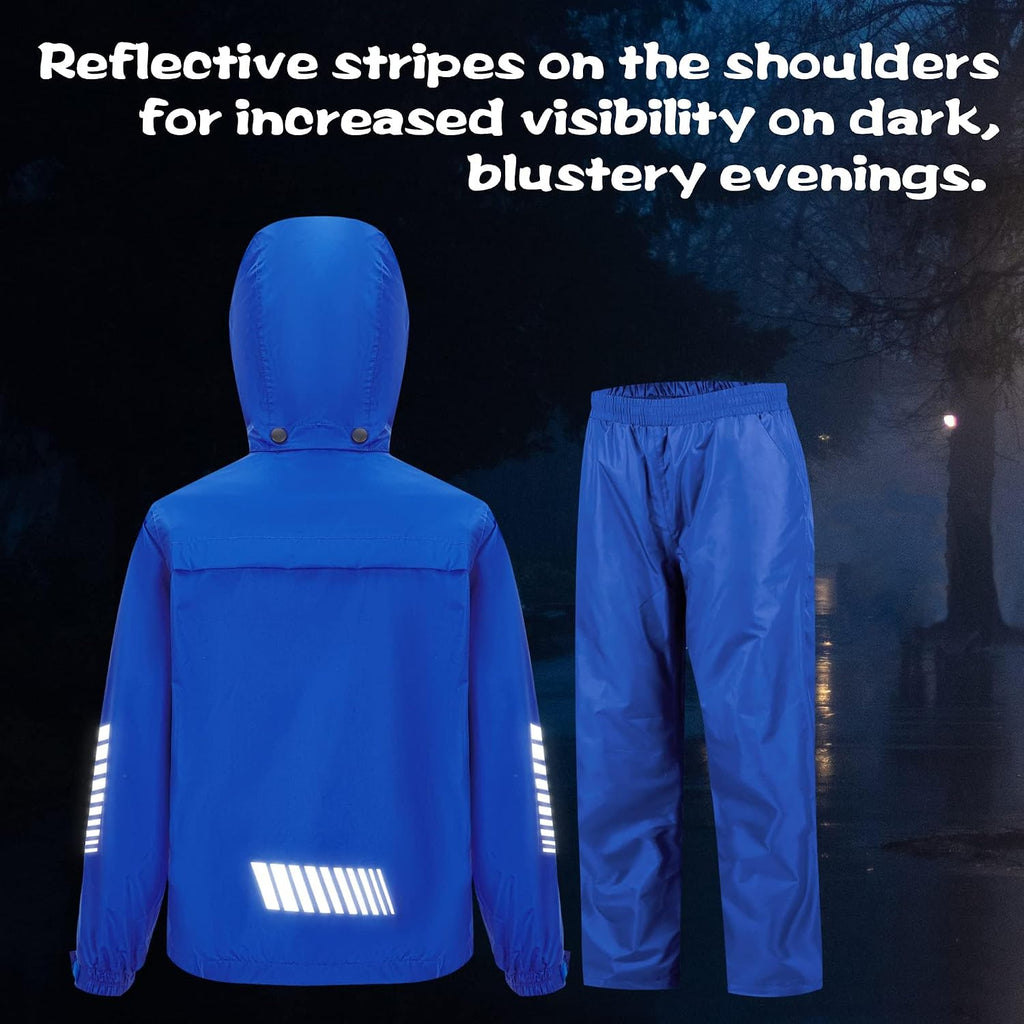 Kids Rain Gear Boys Girls Youth Rain Jacket and Pants