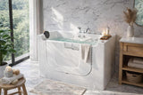 Walk In Tub 30 x 60 In Wheelchair Accessible Walk-In Whirlpool and Air Bathtub Left Drain 36 Jets Powered Fast Drain