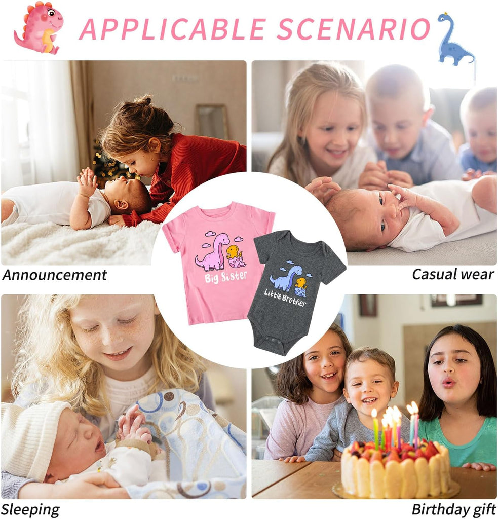 Sibling Matching Outfits Big Brother Sister Toddler T-Shirt Suit