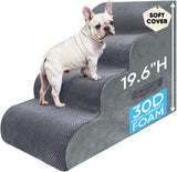 Pet Stairs for Dogs 4-Step, 19.6" H Pet Stairs for High Bed, Couch Sofa & Chair