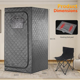 Gollense Portable Infrared Sauna for Home Spa | Full Size 1 Person Sauna | Full Body Personal Far Infrared Sauna Tent