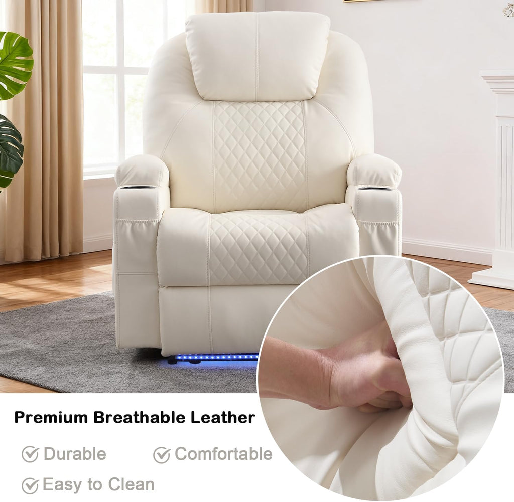 Power Recliner Chair with Heat and Massage for Adults