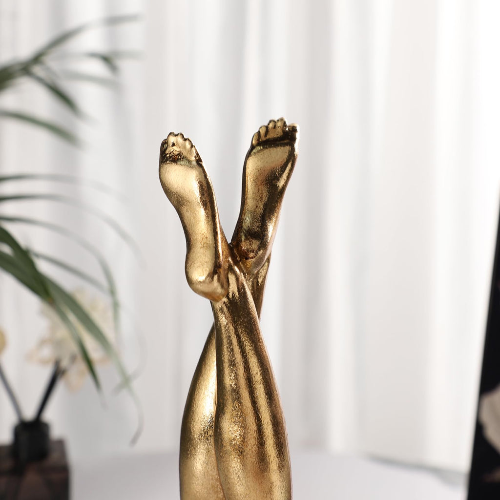 Golden Legs Sculpture Resin Statues Home Decor (Straight Leg)