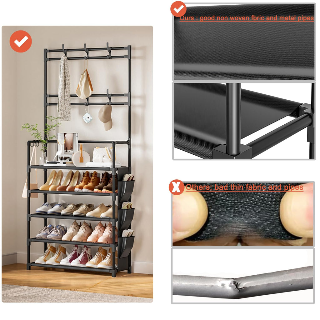 Shoe Rack 5 Tier Shoe Organizer Storage 15-20 Pairs for Closet Entrance