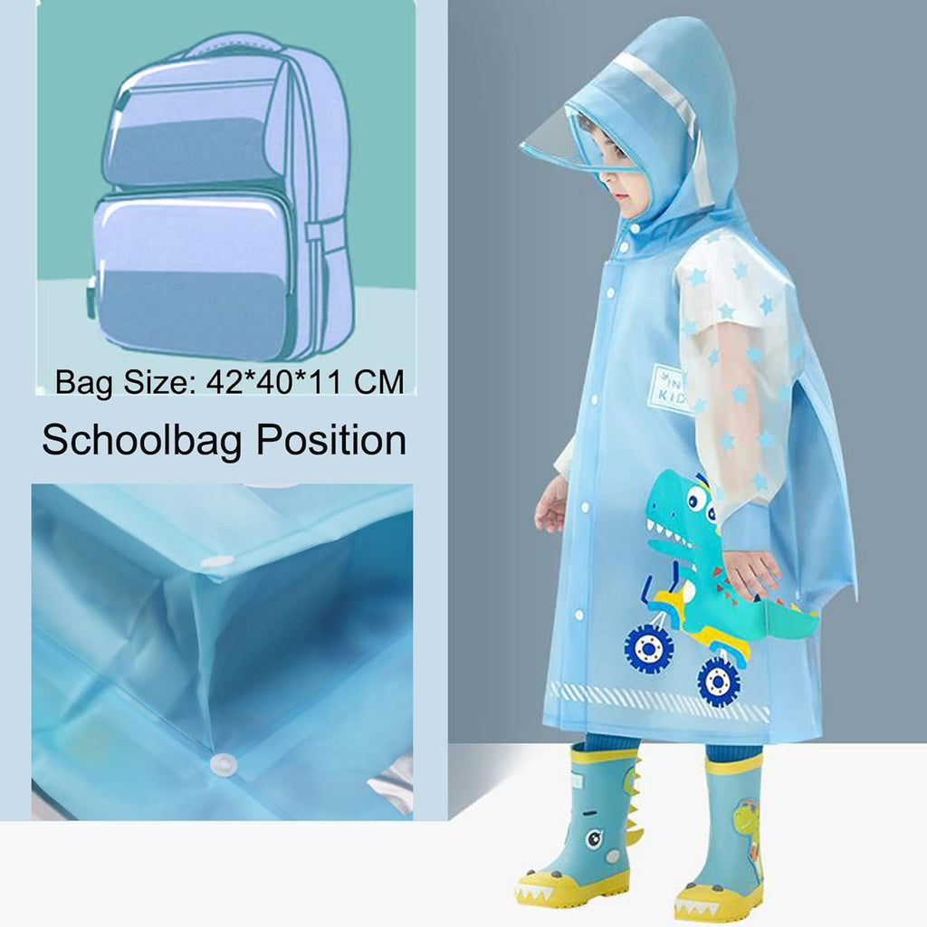 Kids Raincoats for Girls Boys Waterproof Rain Jacket Cartoon Dinosaur Children Toddler Rain Wear Children Rain Poncho