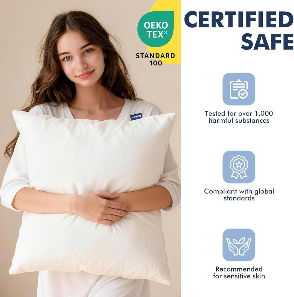 18x18 Pillow Inserts, Down Alternative Throw Pillows - Set of 2