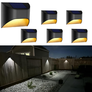 Solar Fence Lights, Deck|Step |Stair Lights, Warm White/Daylight/Cool White Options for Yard Garden Sidewalk Pathway
