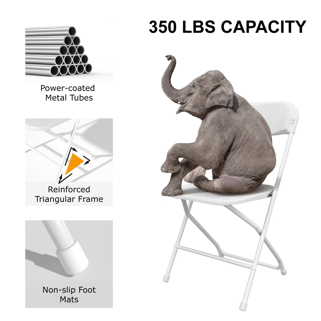 200 Pack White Folding Chairs Wedding School