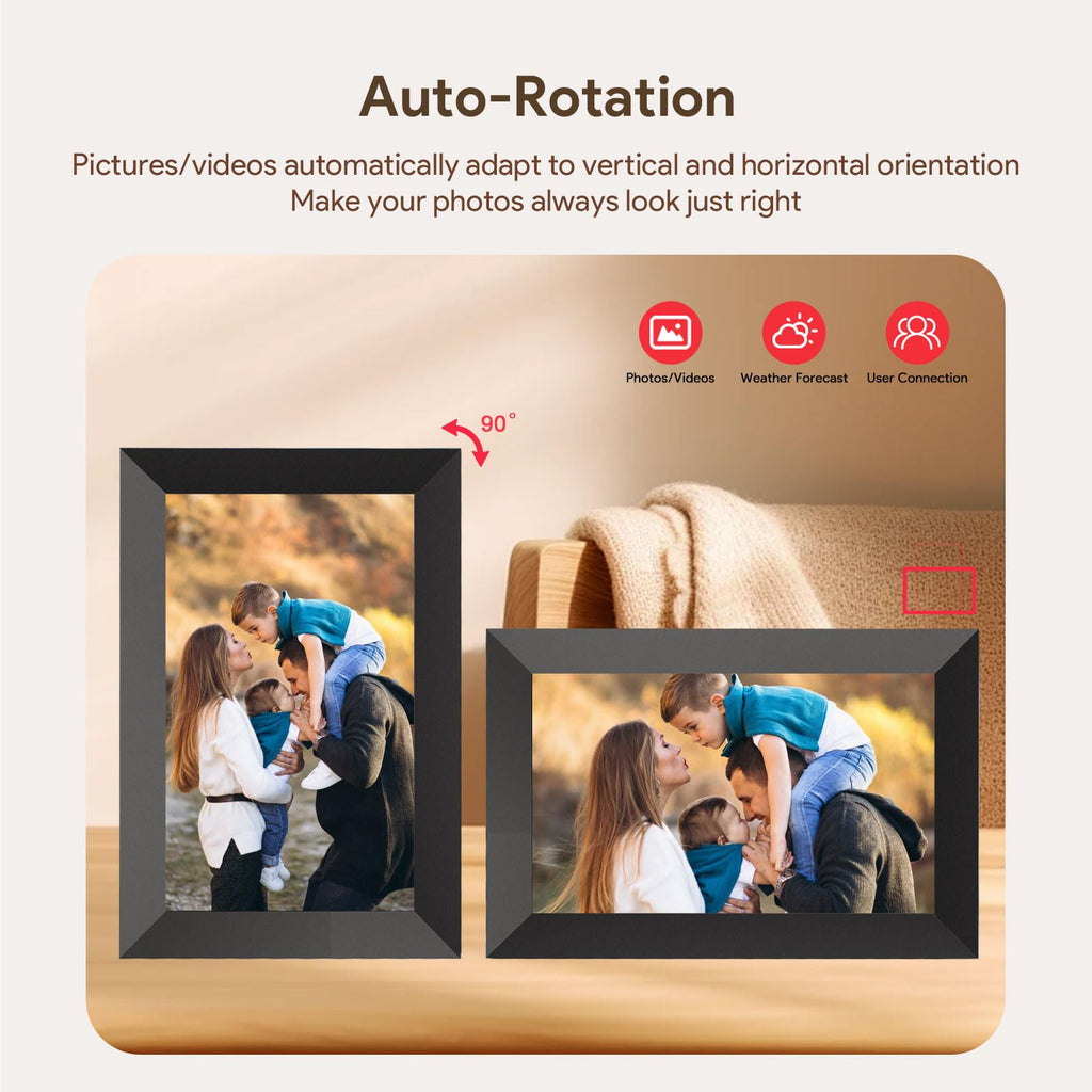 Uhale Digital Picture Frame, 10.1-inch High Definition Touch Screen, Digital Photo Frame with Automatic Rotation