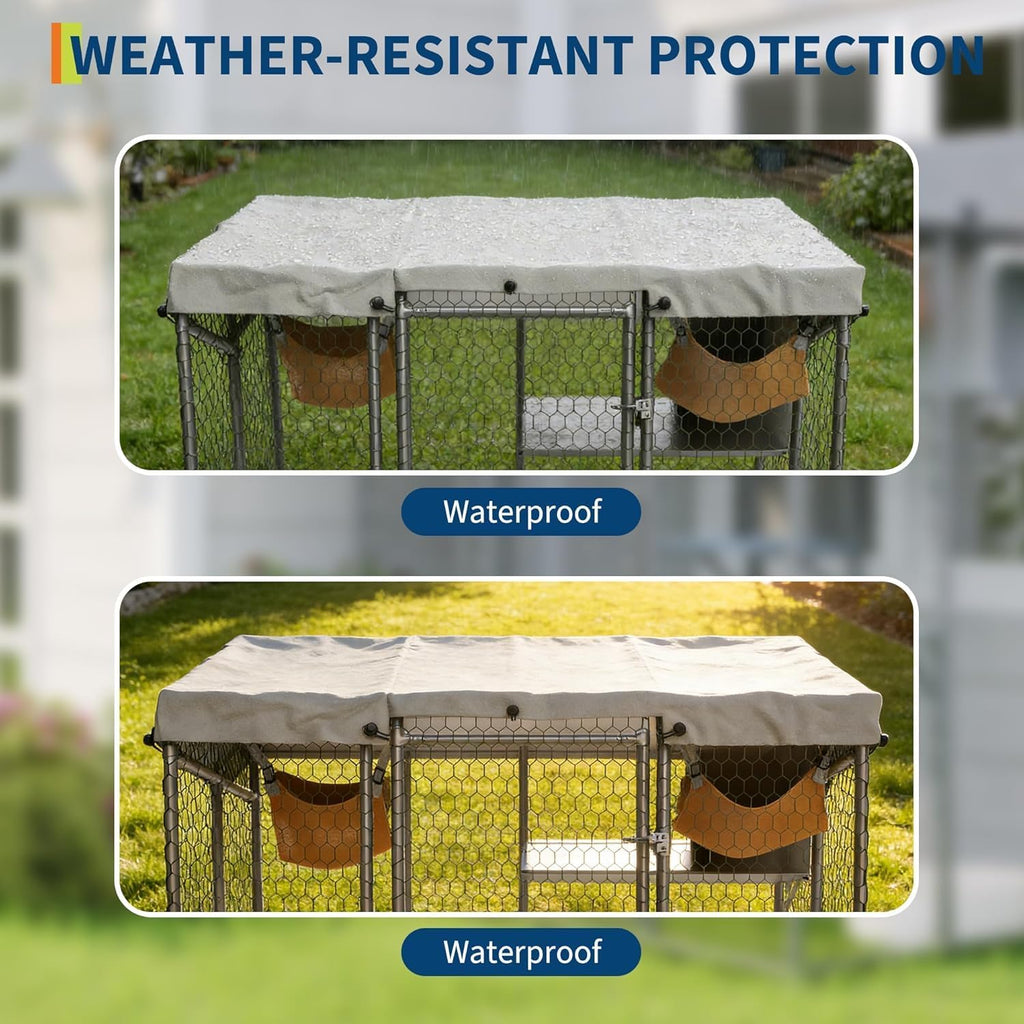 Outdoor Cat Houses, Small Cat Cage with Window Access, Cat Shelter with Walk-in Platform/Resting Box/Weatherproof