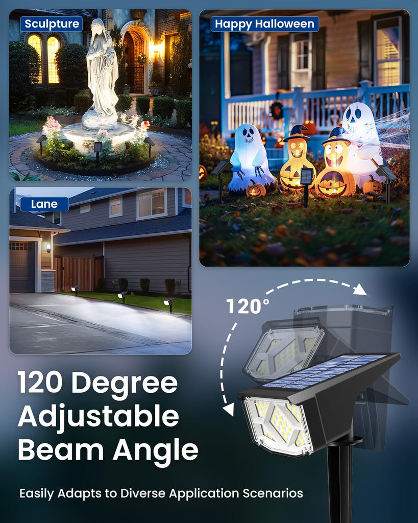 Solar Spot Lights Outdoor Waterproof 10 Pack Cool White