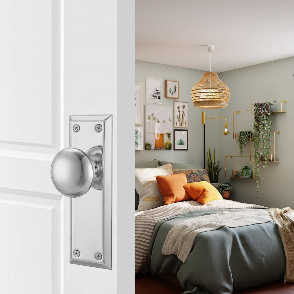 Dummy Door Knob Interior, Inactive Door Knobs for Closet, Antique Bifold Door Knobs Replacement, Single-Side Dummy