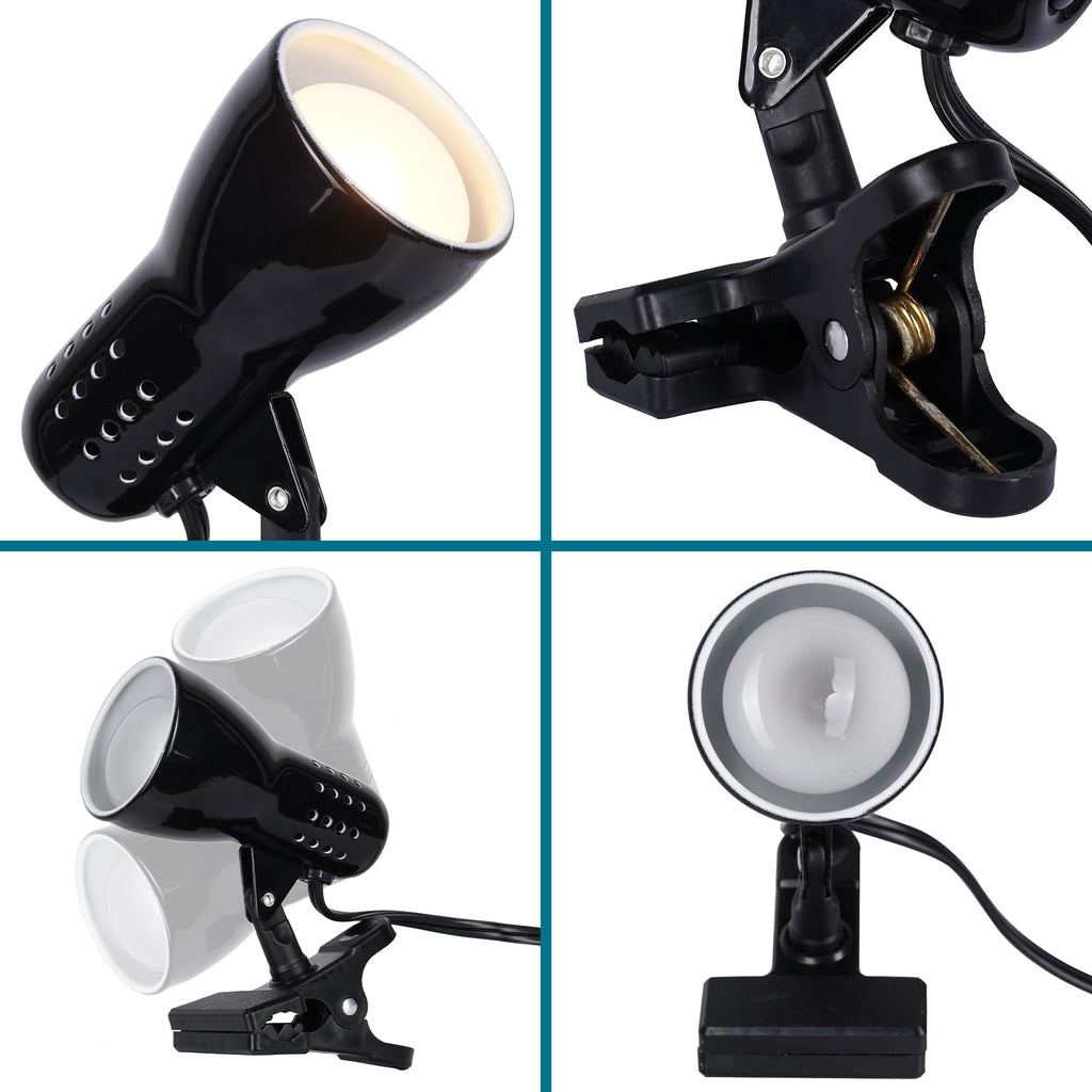 Adjustable LED Mini Clip Reading Lamp, Multipurpose Clip Lamp, or Bedroom, Smart Home Compatible, LED Bulb Included