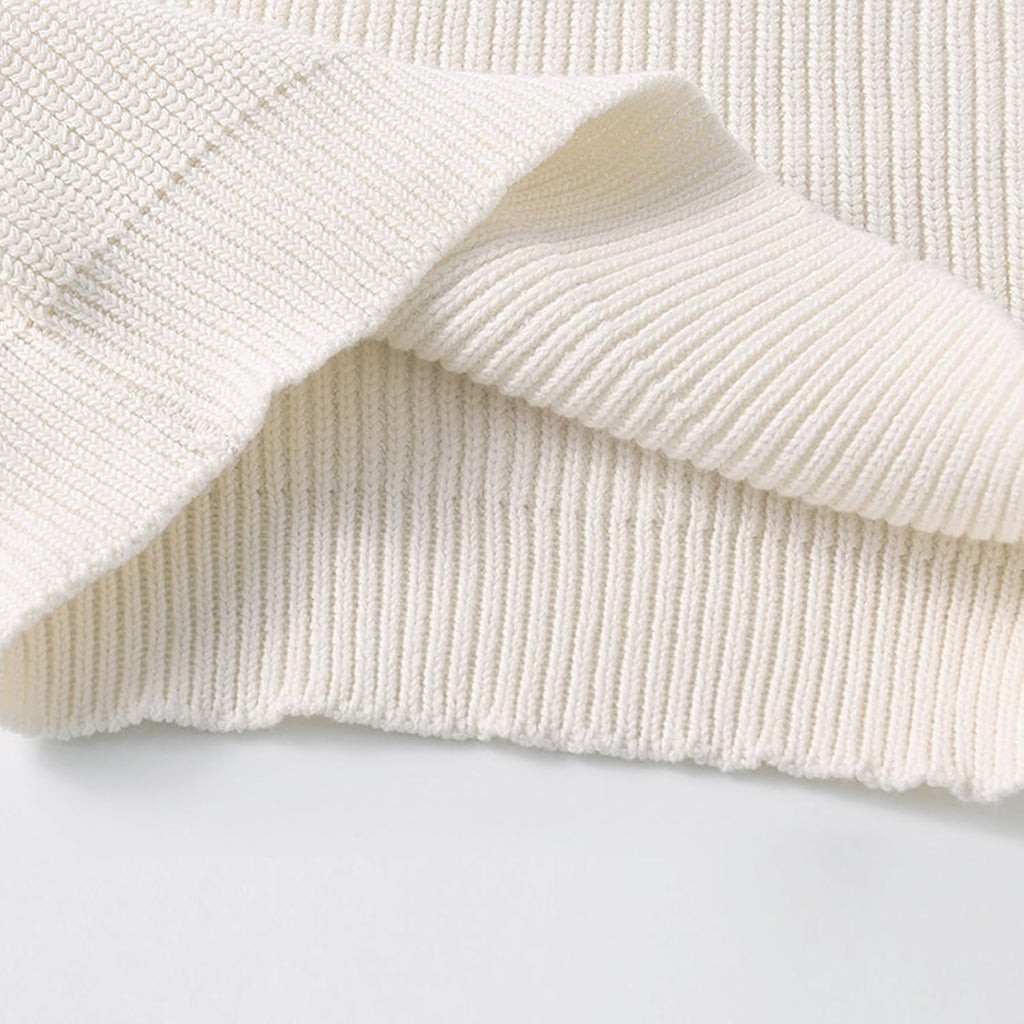 Baby Knit Sweater Toddler Boys Girls Warm Sweater Soild Pullover Round Neck Top Clothes Fall Winter Outfits
