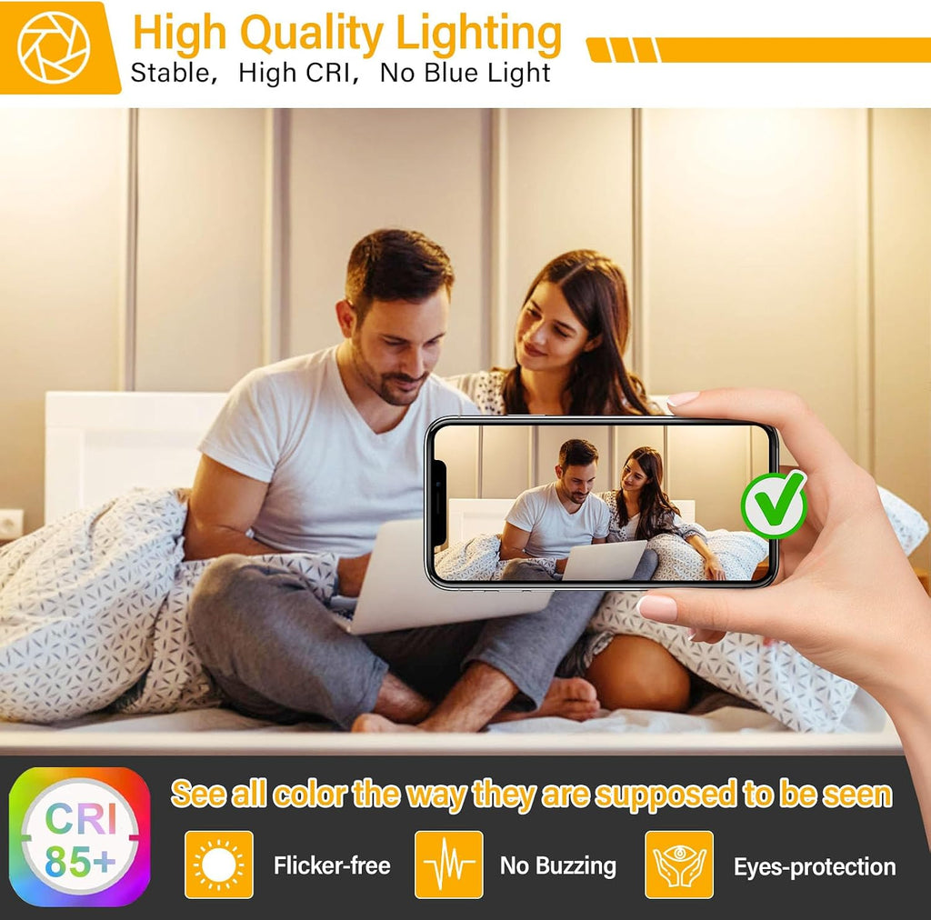 GU10 LED Light Bulbs, 50 Watt Halogen Equivalent, 2700K Warm White GU10 Bulb Replacement for Track&Recessed Lighting